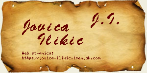 Jovica Ilikić vizit kartica
